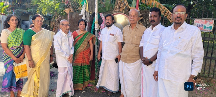 102-ാം വയസ്സിൽ ദേശീയ പതാക ഉയർത്തി വി. കെ. കൃഷ്ണൻ ; 77-ാം റിപ്പബ്ലിക് ദിനം 33-ാം വാർഡ് കോൺഗ്രസ് ആഘോഷിച്ചു- Guruvayoor