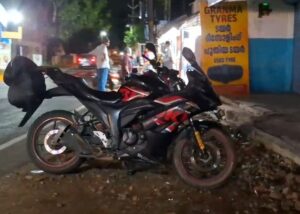 ബൈക്ക് ഇടിച്ച് കാൽനട യാത്രക്കാരന് പരിക്കേറ്റു