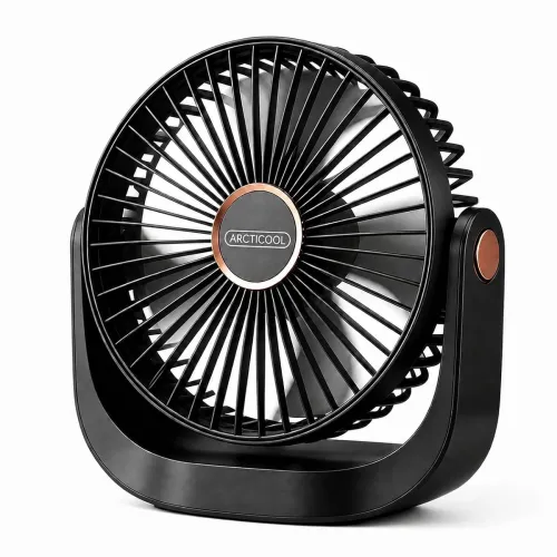 ARCTICOOL Rechargeable Fan for Home, 5-Speed Portable 4.5 Inch Rechargeable Fan with 360° Adjustable Head, 1200mAh Battery Operated Table Fan with LED Night Light, Small Fan for Kitchen Office Travel ARCTICOOL Rechargeable Fan for Home, 5-Speed Portable 4.5 Inch Rechargeable Fan with 360° Adjustable Head, 1200mAh Battery Operated Table Fan with LED Night Light, Small Fan for Kitchen Office Travel