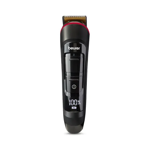Beurer MN4X Beard Trimmer, for trimming and shaving, 2 stainless steel blades, 12 cutting lengths, 2 step fine adjustment, maximum skin care, washable razor head