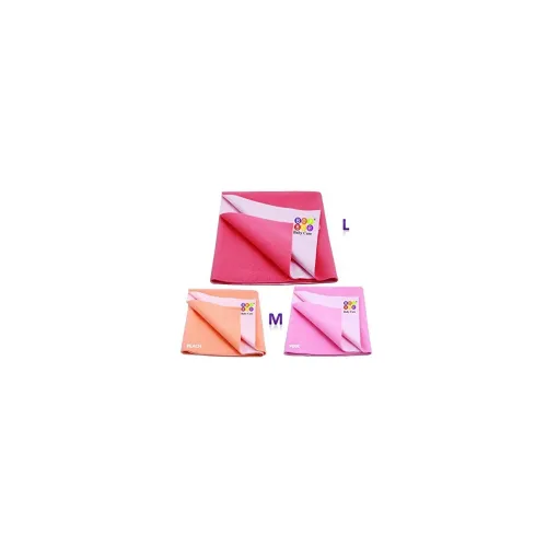 Beybee Waterproof Bed Protector Dry Sheet Gifts Pack, Salmon Rose / Pink / Peach (Pack of 3, Medium -2, Large – 1)