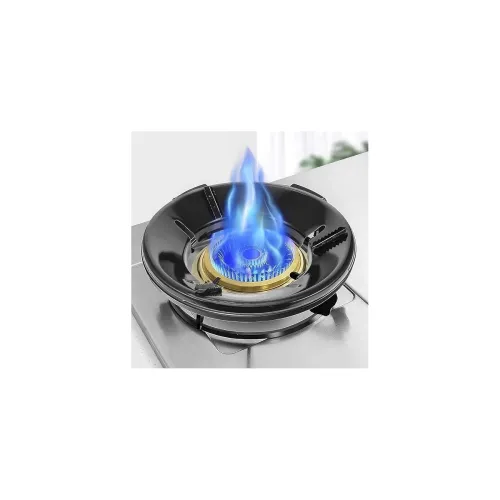 THE SR BRAND Black Gas Saver Burner Stand (4 Legs Supported For Indian Gas) 0.7Mm(Pack Of 1) Black-Metal