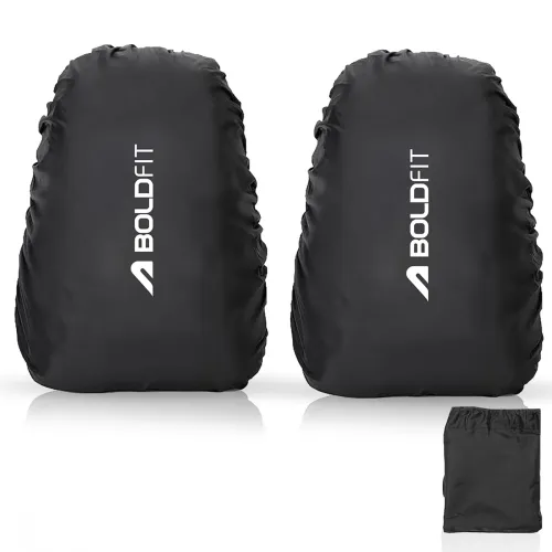Boldfit Rain Cover for Backpack Travel Essentials Rain Cover for Bag Travel Accessories Bags Water Resistance Dustproof Waterproof for All Bag Sizes Elastic Adjustable for School College Office