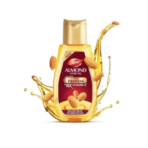 Dabur Almond Hair Oil – 500ml | Provides Damage Protection | Non Sticky Formula | For Soft & Shiny Hair | With Almonds, Keratin Protein, Soya Protein & 10X Vitamin E