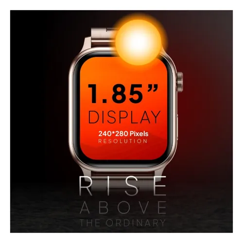 Fire-Boltt Rise Luxe Bluetooth Calling Smart Watch, 1.85”HD Display,AI Outfit Watch Face, 2 Looks in 1 Watch, Extra Straps at ₹99, 120+ Sports Modes, Metal Smartwatch for Men & Women (Rose Gold)