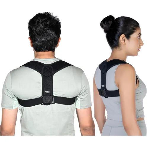 FOVERA Posture Corrector for Men & Women |Premium Neoprene Fabric – Breathable & Comfortable |Adjustable Back Brace for Upper & Mid Back Pain Relief, (Half) FOVERA Posture Corrector for Men & Women |Premium Neoprene Fabric – Breathable & Comfortable |Adjustable Back Brace for Upper & Mid Back Pain Relief, (Half)