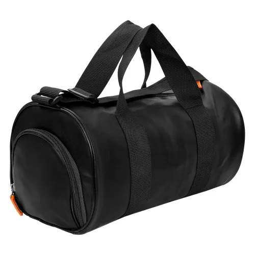 Heart Leather Fitness Gym Bag For Men With Adjustable Strap And Shoe Compartment – Black