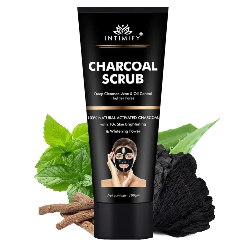 INTIMIFY Charcoal Peel Off Mask For Men And Women, Face Whitening & Brightening Activated Charcoal Mask For Balckheads & Glowing Skin 100 gm (Pack of 1)