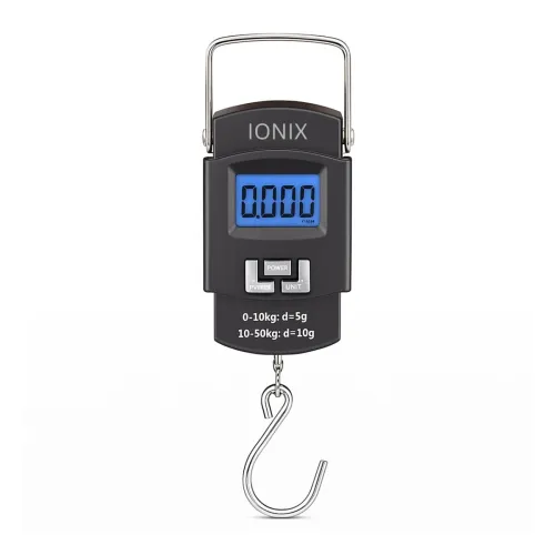 IONIX Weight Machine for Luggage, Wait Machine, Luggage Wighing Scale, Digital Weighing Scale, Bag Weighing Scale for Luggage, Electronic Portable Fishing Hook Type Digital LED Screen, 50 kg (Black) IONIX Weight Machine for Luggage, Wait Machine, Luggage Wighing Scale, Digital Weighing Scale, Bag Weighing Scale for Luggage, Electronic Portable Fishing Hook Type Digital LED Screen, 50 kg (Black)
