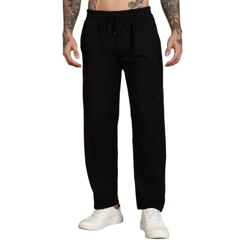 Men’s Slim Fit Trouser | Casual Bottoms with Elastic Waist & Drawstring | Soft Stretchable Fabric | Stylish Straight Fit Trousers for Office, Travel & Daily Use Men’s Slim Fit Trouser | Casual Bottoms with Elastic Waist & Drawstring | Soft Stretchable Fabric | Stylish Straight Fit Trousers for Office, Travel & Daily Use