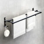 MIORAH Bathroom 24 Inch Aero Space Aluminum Towel Hanger for Wall – Towel Rod for Bathroom | Space-Saving Modern Towel Bar Rack
