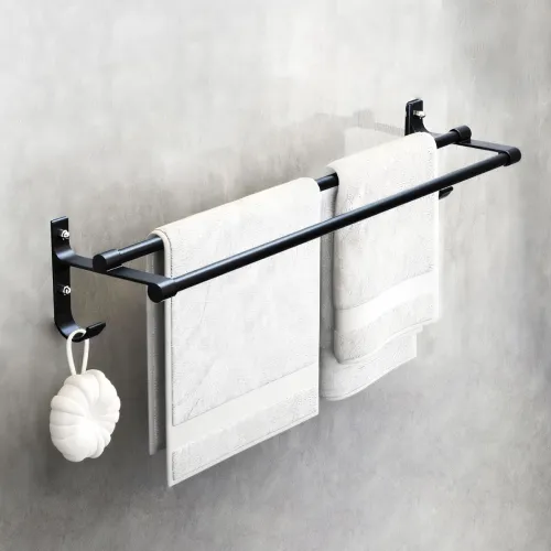MIORAH Bathroom 24 Inch Aero Space Aluminum Towel Hanger for Wall – Towel Rod for Bathroom | Space-Saving Modern Towel Bar Rack MIORAH Bathroom 24 Inch Aero Space Aluminum Towel Hanger for Wall – Towel Rod for Bathroom | Space-Saving Modern Towel Bar Rack
