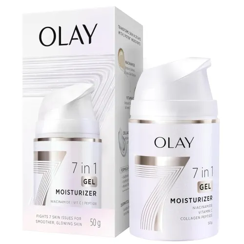 Olay 7in1 Ultra-light Gel Moisturizer Niacinamide, Vitamin C, Collagen PeptidesFights 7 Issues for Smooth & Glowing Skin Normal to Oily Skin Dermatologically Tested Non Comedogenic 50g