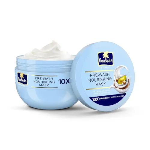 Parachute Advansed Pre-Wash Nourishing Hair Mask For Scalp & Hair | Total Hair Health 10X Stronger Hair & Smoother Hair With Coconut Milk Protein, Avocado & Macadamia Nut | All Hair Types, 250Ml, 1 Count, Blue