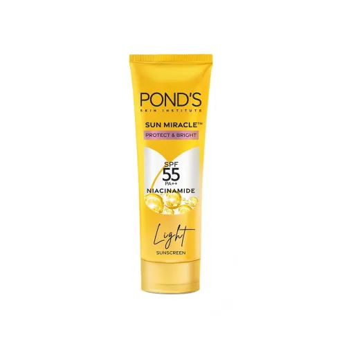 POND’S Serum boost sunscreen For All skin types prevent and fade dark patches with the power of SPF 55 and NIACINAMIDE-C Serum 50g