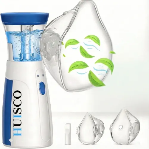 Portable Mesh Nebulizer for Adults and Kids Travel and Household Use, Handheld Mesh Nebulizer for Breathing Problems, Personal Inhalers for Cold and Cough Dry Cough – Quick Relief, Wireless Vaporizer Machine With Respiratory Mask And Inhale Portable Mesh Nebulizer for Adults and Kids Travel and Household Use, Handheld Mesh Nebulizer for Breathing Problems, Personal Inhalers for Cold and Cough Dry Cough – Quick Relief, Wireless Vaporizer Machine With Respiratory Mask And Inhale