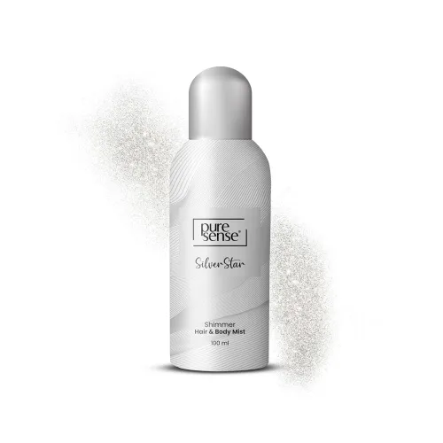 PureSense Silver Star All Day Fragrance | Long Lasting | Travel Friendly Hair and Shimmer Body Mist Spray for Women 100ml PureSense Silver Star All Day Fragrance | Long Lasting | Travel Friendly Hair and Shimmer Body Mist Spray for Women 100ml