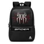 R BUNDELA STORE School bag for boys backpack Laptop Backpack Men & Women | For School, Office & Travel Daily Use Stylish Boys Girls Spider Bag | 5 Pockets 2 Hidden Pocket Black