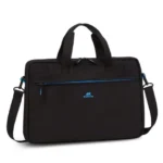 RivaCase Regent 8037 Black Laptop Bag 15.6 Inches Smart Design Durability for both Versatility and Style Briefcase for Macbook Laptop with Smart Organizer, Professional Bag for Business, Work, Travel