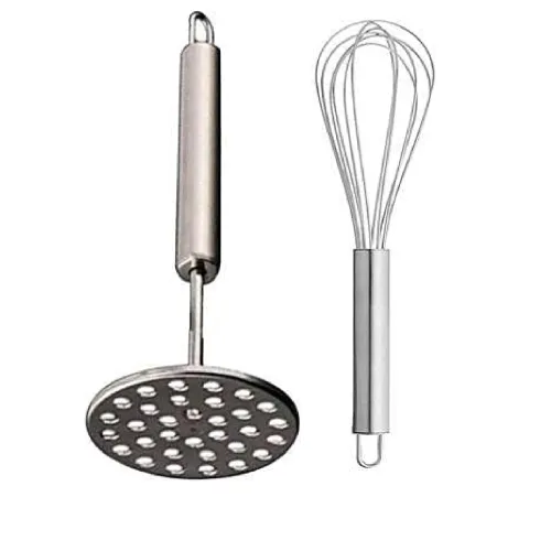 Stainless Steel Potato mashers Whisker, Hand Tool Stainless Steel Mini Kitchen Whisk with Pav Bhaji Masher Best Kitchen Tool Combo for Your Home (Whisk 25CM and Masher 20CM) Stainless Steel Potato mashers Whisker, Hand Tool Stainless Steel Mini Kitchen Whisk with Pav Bhaji Masher Best Kitchen Tool Combo for Your Home (Whisk 25CM and Masher 20CM)