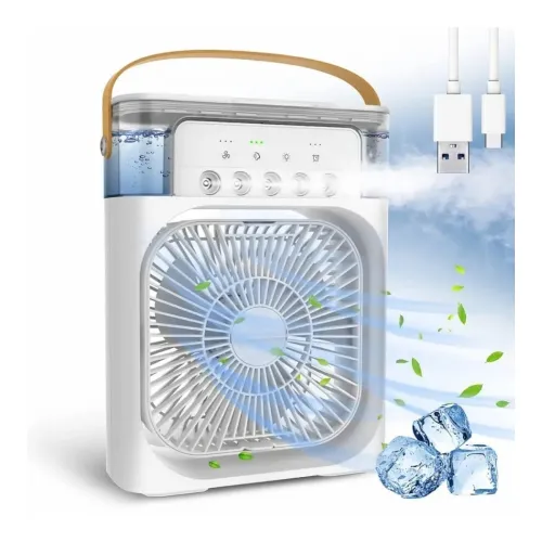 TEKCOOL Mini Cooler for Room Cooling AC Portable Mini Fan Artic Cooler with 7 Colors LED Light, 1/2/3 H Timer, 3 Wind Speeds and 3 Spray Modes for Office,Home,Dorm,Travel1.