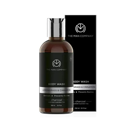 The Man Company Activated Charcoal Body Wash – 250ml | Anti Pollution Body Wash for Deep Pore Cleansing | Removes Dirt & Impurities | Acne Control Shower Gel