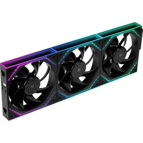 Thermalright TL-M12Q 120mm ARGB Case Fan, Daisy-Chain | 1500RPM | Silent Computer Fan with Infinite Mirrors on Both Sides(Black)