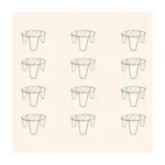 TrustBasket Eclips Plant Stands Ivory (Set of 12) | Premium Strong and Durable Flower Pot Stand for Home Garden, Outdoor Balcony Indoor Living Room Decor | Gamla Stand