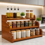 13.8-Inch Wooden 3-Tier Spice Rack Organizer