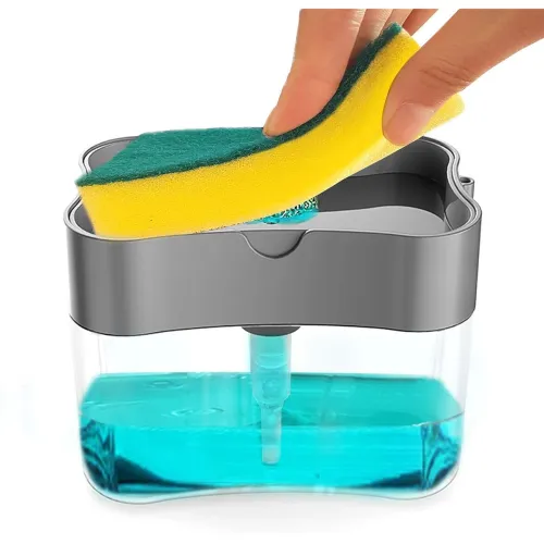 Soap Dispenser – Sponge Holder Dish Sink Dishwashing Liquid Instant Refill Durable 2-in-1 Soap Dispenser with Sponge for Kitchen, Dispenser Soap Pump, Liquid Dish Wash Dispenser(400ml) Soap Dispenser – Sponge Holder Dish Sink Dishwashing Liquid Instant Refill Durable 2-in-1 Soap Dispenser with Sponge for Kitchen, Dispenser Soap Pump, Liquid Dish Wash Dispenser(400ml)