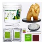 3D Couple Casting Kit with Wooden Base for Couple Hands, Casting Kit for Couples, Best Gift for Couples, Anniversary Gift, Birthday & Wedding Gift, Moulding Powder for Hand Casting