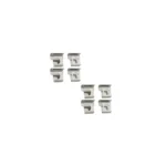 4ever Stainless Steel Solid 25 mm Curtain Rod Universal Wall to Wall Bracket for Door and Windows with Complete Fittings – Pack of 4 Pair