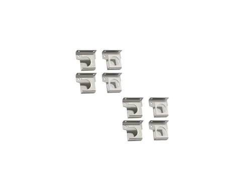 4ever Stainless Steel Solid 25 mm Curtain Rod Universal Wall to Wall Bracket for Door and Windows with Complete Fittings – Pack of 4 Pair