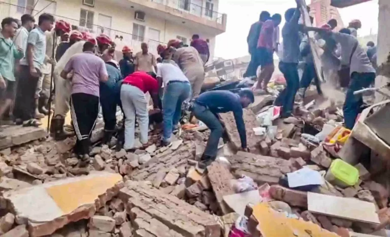 Delhi hostel building collapse
