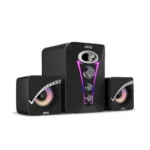AKAI Zest MS2222 22W 2.1 Channel Wired Gaming Speaker with Subwoofer for Laptop, PC, Desktop, Computer, USB Powered,3.5mm Aux Input with RGB Lights Stereo Bass with Volume Controller – Black