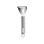 Alda ProChop Stainless Steel Vegetable Peeler, Razor Sharp X6Cr17 SS Swivel Blade, Potato Eye Remover, Heavy-Duty Full Stainless Steel Body, Ergonomic Comfort Grip Handle with Hanging Hook
