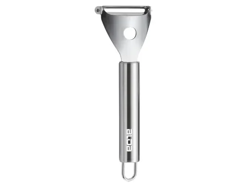 Alda ProChop Stainless Steel Vegetable Peeler, Razor Sharp X6Cr17 SS Swivel Blade, Potato Eye Remover, Heavy-Duty Full Stainless Steel Body, Ergonomic Comfort Grip Handle with Hanging Hook