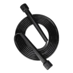 Amazon Basics PVC Skipping Rope | Ergonomic Handles | Lightweight | Smooth Rotation | Cardio & Fitness Training | Men & Women | Black