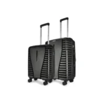 Aristocrat Airpro Set of 2 (Cabin+Medium) Trolley Bags, Jet Black