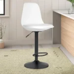 ASTRIDE Rapid High Bar Chair | Kitchen Stool in White | 2 Years Warranty | [Upgraded Rust-Proof Heavy Duty Base]