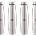 Attro Aqua Stainless Steel Water Bottle,Set of 6,1000 ml,Silver