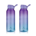 ATTRO Prime Linear Deluxe Water Bottle-Set of 2-Purple Blue-1.5L