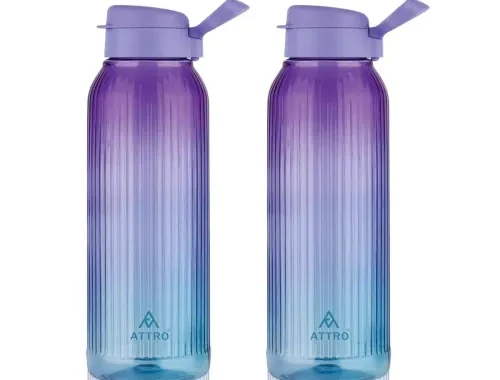 ATTRO Prime Linear Deluxe Water Bottle-Set of 2-Purple Blue-1.5L