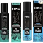 Axe Signature Champion Long Lasting No Gas Body Deodorant For Men 200 ml & Axe Signature Mysterious No Gas Deodorant Bodyspray For Men 154 ml Combo