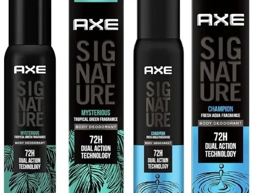 Axe Signature Champion Long Lasting No Gas Body Deodorant For Men 200 ml & Axe Signature Mysterious No Gas Deodorant Bodyspray For Men 154 ml Combo