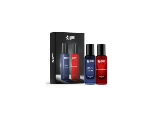 Beardo Darkside & Godfather Perfume for Men, 20ml x 2 | Godfather EDP with Aromatic, Spicy Perfume for Men Long Lasting Perfume for Date night fragrance | Fresh, Woody Premium Darkside fragrance | Ideal Gift for men | Rakhi Gift for Brother