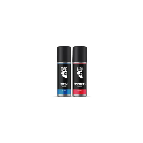 BEARDO Iceman & Maverick Perfume Deo Spray Combo For Men, 150 ml x 2
