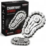 Bike Chain Gear Fidget Spinner Metal Chain Fidget Toy | Stress Anxiety Relief Fidget Toy Finger Spinning Toy for Kids & Adult, Chain Gear Roller Desk Toys for Stress Buster