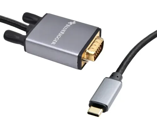 BlueRigger Premium USB C 3.1 to VGA Adapter Cable (Thunderbolt 3 Compatible) for MacBook Pro 2017/18/19/20, MacBook Air/iPad Pro 2020, Surface Book 2, Samsung Galaxy S8/S9/S20 (6 Feet / 1.8 Meters)