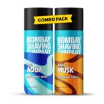 Bombay Shaving Company Deodorant Aerosol Combo – Aqua & Musk – 150Ml X 2 |Deodorant For Men Long Lasting| 300 ML (Lemon)